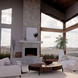 KB Interior Design Work: Interior designer 3D rendering illustrating furniture layout and spatial planning options