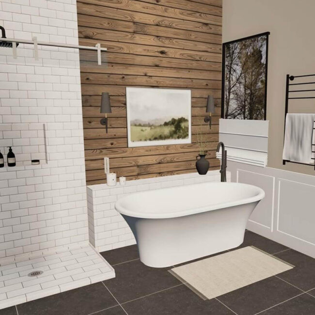 KB Interior Design Work: 3D interior design concept rendering for Sea to Sky residential home project