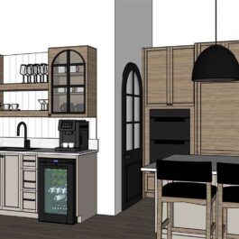KB Interior Design Work: Interior design millwork plans with construction-ready details for custom built-in cabinetry